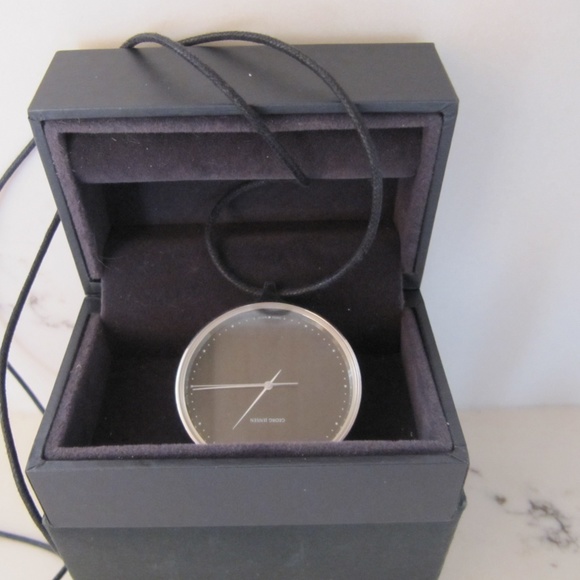 Rare, Georg Jensen Pendant Watch with Black Dial main image 4